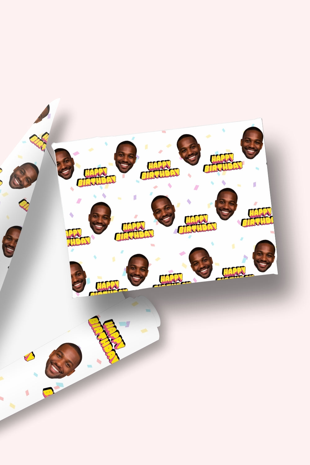 Personalised Happy Birthday Face Wrapping Paper