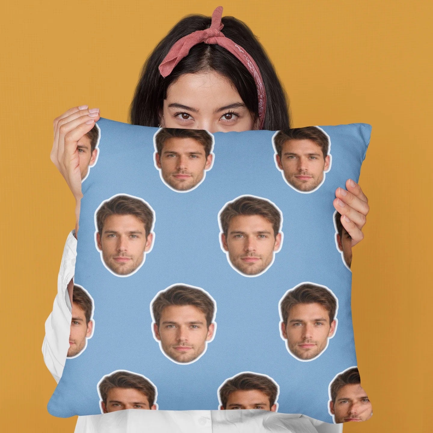 Personalised Face Cushion – Custom Photo Throw Pillow