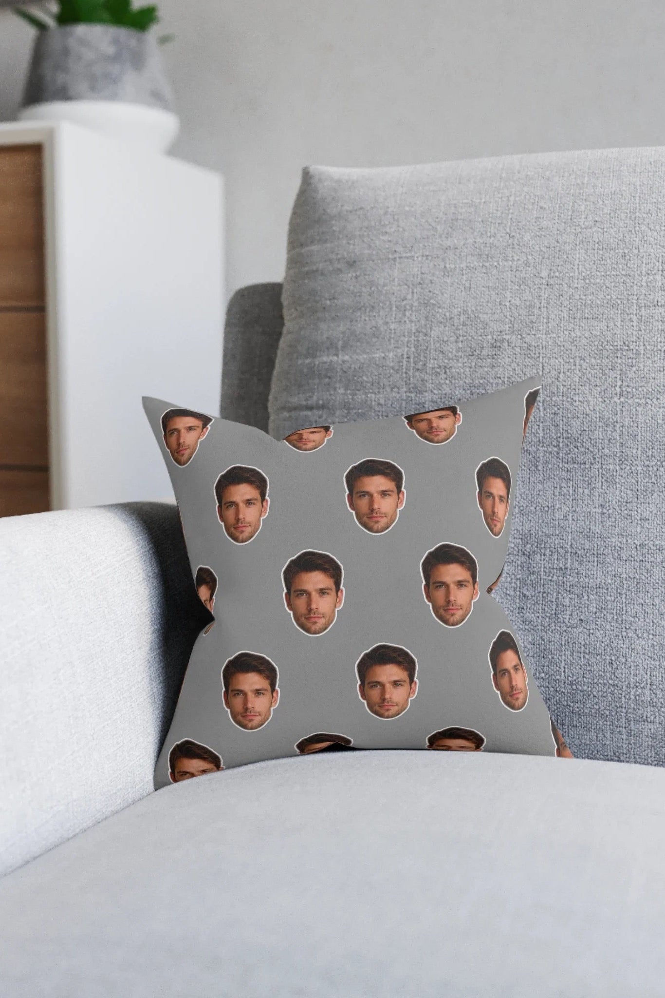 Personalised Face Cushion – Custom Photo Throw Pillow