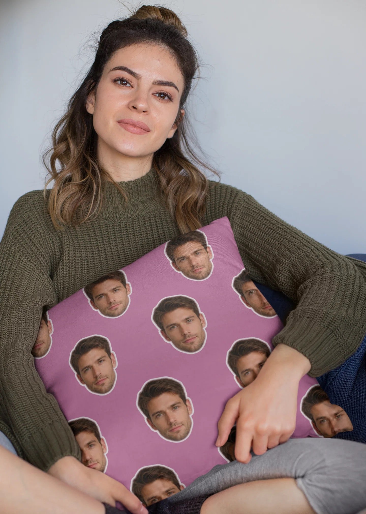 Personalised Face Cushion – Custom Photo Throw Pillow